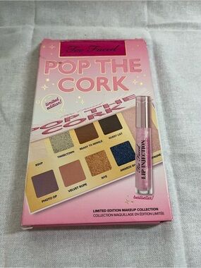 Too Faced Pop The Cork Eyeshadow Palette with Pink Lip Gloss